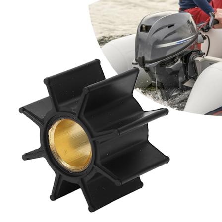 8-bladet vannpumpeimpeller i neopren gummi med kobbernav 18‐3245 for 5‐10hk utenbordsmotorer