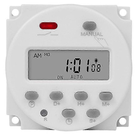 Sinotimer 15,98 tuuman LCD-digitaalinen ajastin 5V DC 7 päivää Ohjelmoitava aika Yhteensopiva kytkimen CN101s-5v kanssa