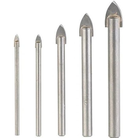 Sandblästrade borrar - 4/5/6/8/10 mm - Hårdmetall - 5-pack - Exakt borrning