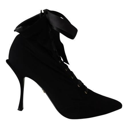 Dolce & Gabbana Ankle Laarzen , Zwart , Dames , Maat: 39 EU High heels