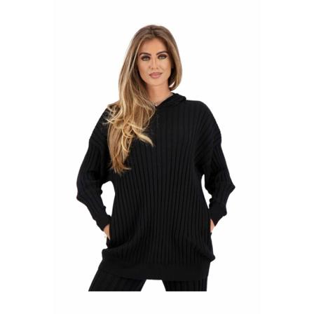 Reinders, Hoodie Knitwear True Black Zwart, Dames, Maat:XS