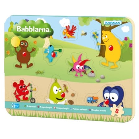Knoppussel Av Trä 8 Bitar Babblarna