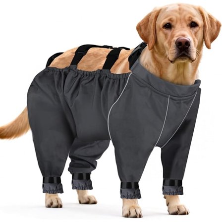 Hundeheldragt Anti-Snavs Bukser - Åndbar Fleece Jumpsuit til Små og Mellemstore Hunde L