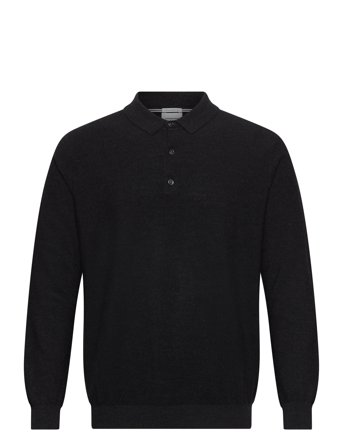 100% Merino Polo Knit Black Lindbergh Black