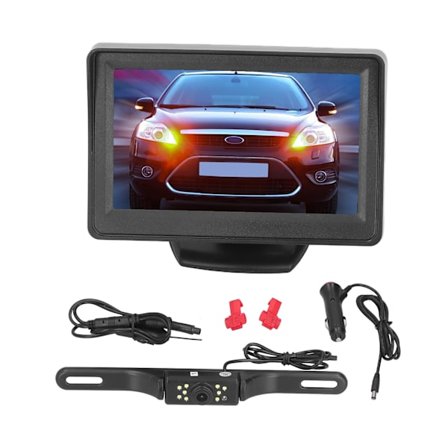 Bil Ryggekamera Blindsoneskjerm Trådløst Infrarødt Kamera HD Nattsyn for Lastebiler Bobiler