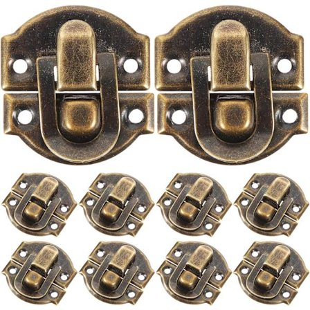 10 stk. Vintage Bokslås Antikk Smykkeskrin Låser Vintage Hengelås Lås Hasp Lås for Skuffer Kofferter