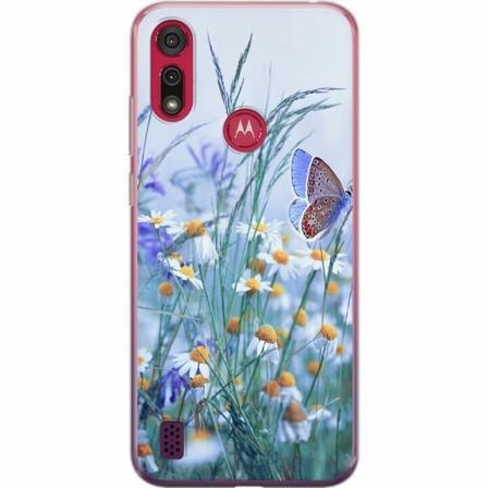 Motorola Moto E6s (2020) Genomskinligt Skal Blommor