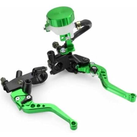 Universal moottoripyörän etujarrun kytkinvipu 7/8 tuuman säiliön pääsylinteri - vihreä