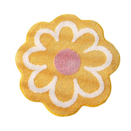 Daisy Søt Baderomsmatte Bladformet Vaskbar Baderomsmatte Sklisikker Absorberende Baderomsmatte Myk Luftig Barnerom Blomstermatte For Gulv 40 cm