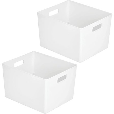 mDesign Plast Opbevaringsarrangør, Stor Beholder - Køkken Pantry Tilbehør