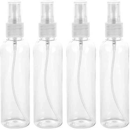 4 stk 100 ml sprayflaske bærbar påfyllbar holdbar fin tåkesprayflasker væskedispensere tom plast