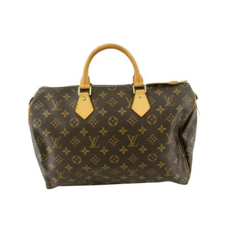 Louis Vuitton Vintage Pre-owned Speedy 35 Monogram HandTas , Bruin , Dames , Maat: ONE Size Vintage Tassen