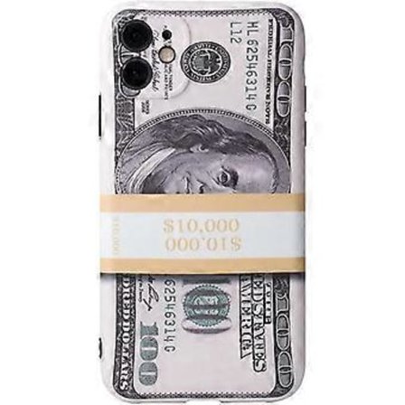 KATEA Telefondeksel for iPhone 13 Pro, Menn Kvinner Kule Morsomme Stilig Nyhet Rik USD Dollar Pengeshape Lucky Myk TPU Silikon Gummi Telefondeksel, 