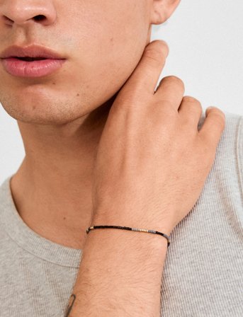 Pilgrim Alison Bracelet Black, Gold-Plated - Gold - ONE SIZE