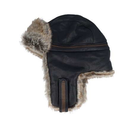 Stetson - Noir trapper Bonnet - Bomber Cowhide Black/Brown Trapper @ Hatstore