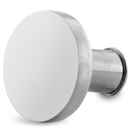 Silver-tone Stainless Steel Button Watch Charm for Men - Watch Accessories