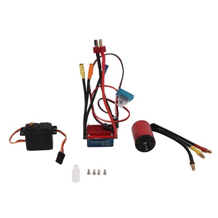 S2435 4500KV Motor 25A ESC 2.2KG Metal Servo Børsteløs Motor ESC Servo Kit til 1/16 1/18 RC Bil