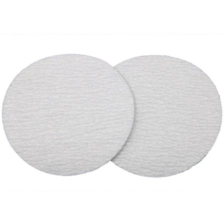 Set med 36 125 mm vita borstade sandpapperskivor flockade ark av Sa