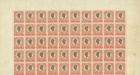 Dansk Vestindien - AFA 28 ubrugt i 50-blok, våbentype