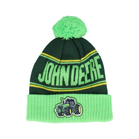 John Deere - Verde traditionalbeanie Beanie - Kids Beanie Green Pom @ Hatstore