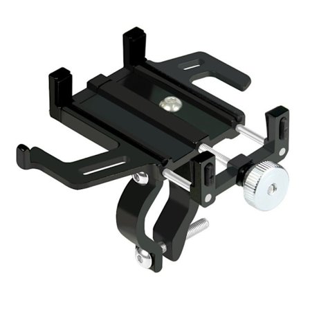 Sykkeltelefonholder i aluminiumslegering, fast navigasjonsramme, motorsykkeltelefonholder (svart)