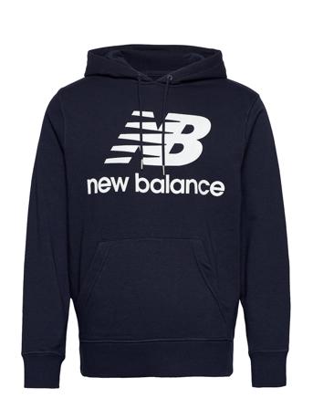 Nb Essentials Stacked Logo Po Hoodie Hoodie Blå New Balance