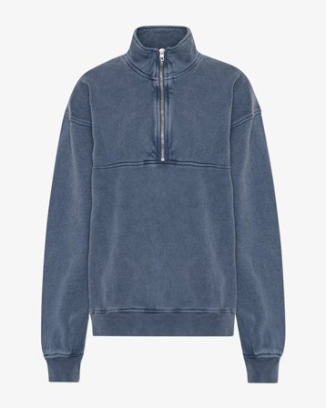 Organic Quarter Zip - Neptune Blue - Female - S