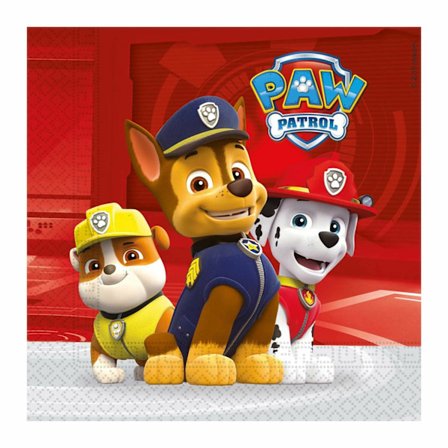 Pappersservett Paw Patrol 33x33cm 20-pack