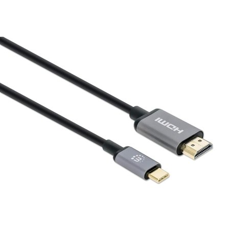 Manhattan MH Cable, USB-C Male/HDMI Male, 4K@60Hz, 1m, Black, Bag