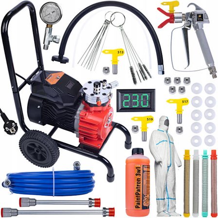 Maalauslaite Red Strong Storm 1100 RSS05 – 3500W 22MPA 18L/Min | Mega Pakkaus 18 Osaa | Ammattilaisille