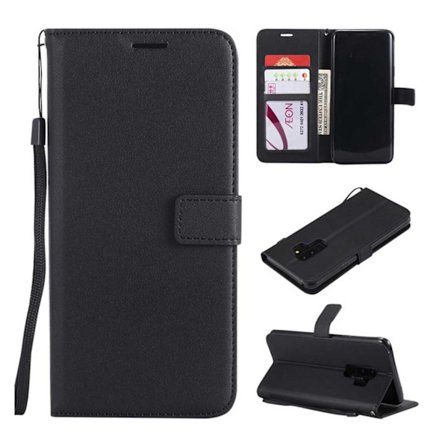 Samsung Galaxy S8 Plus Wallet Case Black Leather Leather Case