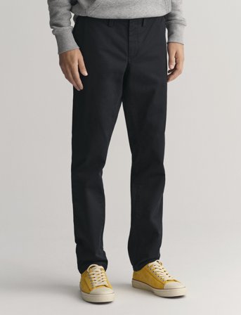 GANT Slim Twill Chinos - Black - 36 x 36