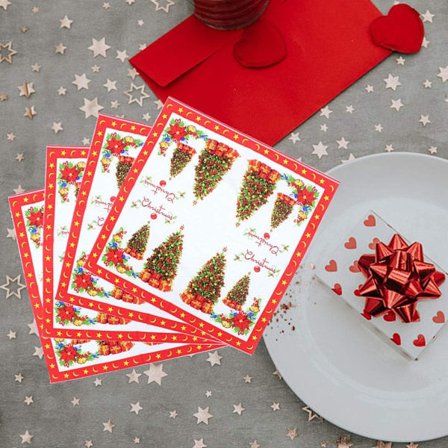 Julservetter, 60 st bordsdukade servetter Dekorationer Sa