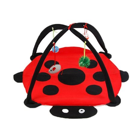 Röd skalbagge rolig ringande katt tält Leksaker katt hängmatta leksak katt bo