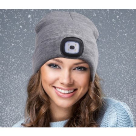 Hætte med LED-lampe sort