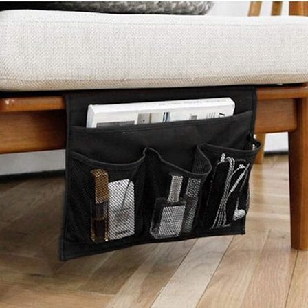 Sengebords Opbevaringspose, 1 stk. 32×10×20cm Sofa Organizer, Filt Sengelomme