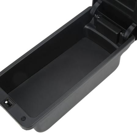Sentral Armlenestøtte Oppbevaringsboks med 3 USB-porter LED-Stemningslys Dobbelt Lag Justerbar Erstatning for Kia Picanto