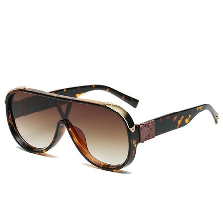 Platta topp hiphop rappare retro aviator solglasögon