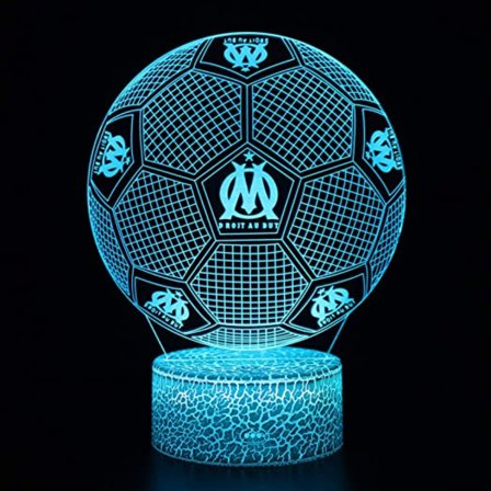 Tilbud Bedste fodboldform 3d optisk illusion smart 7 farve led nig