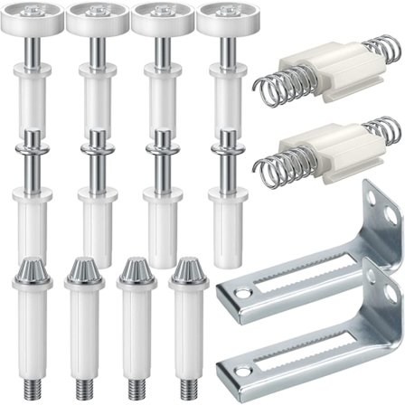 Bifold dørhardware, 16 stk. Bi-fold skabslåge hardware reparationsværktøj K