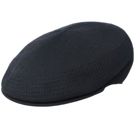 Kangol - Svart flatcap Keps - Tropic 504 Ventair Black/Silver Flat Cap @ Hatstore