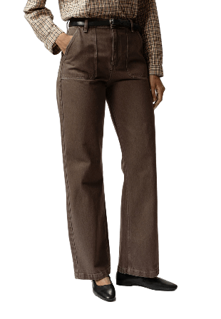 Nudie Jeans Asta Workwear Pants Brown Byxor Dam Brun W28/L30