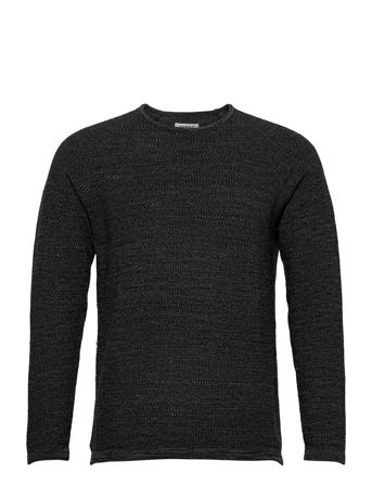 Lamp O-Neck Knit Neulepaita Pyöreä Kaula-aukko Harmaa Gabba