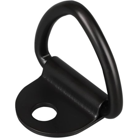 2 tommers V-ring festeanordning med boltehull, 5-pakks diameter stål V-ring bolt-on D-ring for innfelt monteringspanne tilpasning lastebiler og 