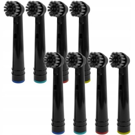 Tandborsthuvuden - Precision - EB17-P - Aktivt kol - 8 stycken - Djupgående rengöring