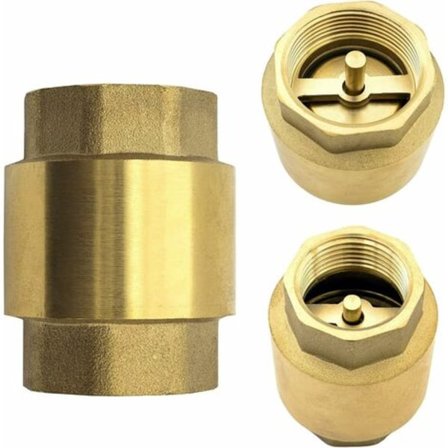 Premium Mässing Vatten Backflödesskydd Rörkoppling Backventil för Pump, Fontän, Tvättmaskin, Trädgård, Regnvattentank, Tunna/NC/