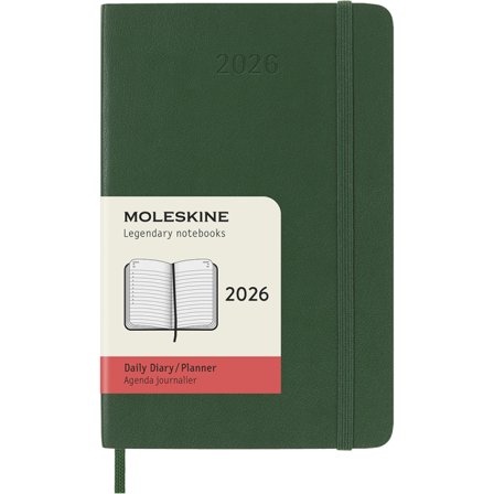 Diary 12M Daily 2026 Softcover Pocket Myrtle Green