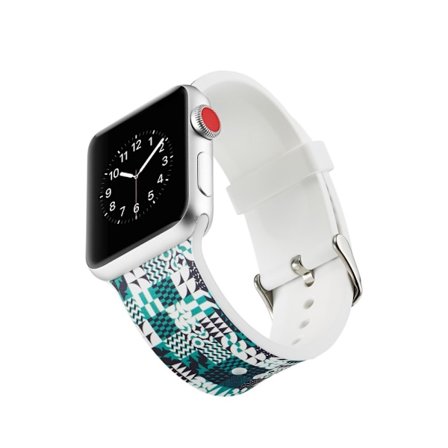 Silicone klockrem för Apple Watch 4 44mm, 3/2/1 42mm - Geometric