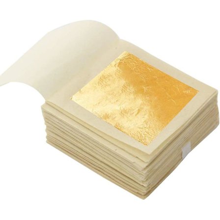 Kinno Äkta bladguld ätbart 24 karat guldfolie för hantverk livsmedel bakning tårtor dekorfolie hantverk