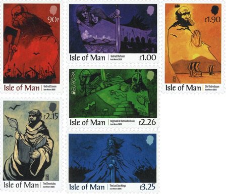 Isle of Man - Havkongernes tidsalder inkl. EUROPA 2025 udgivelse - Postfrisk sæt 6v